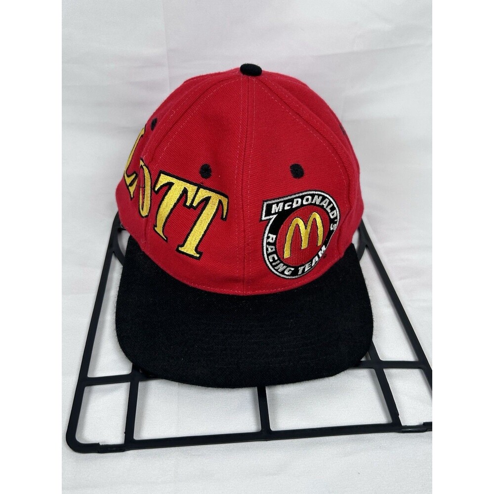 Vtg 90s Bill Elliott McDonald's Snapback Baseball Cap Hat NASCAR Red Kudzu
